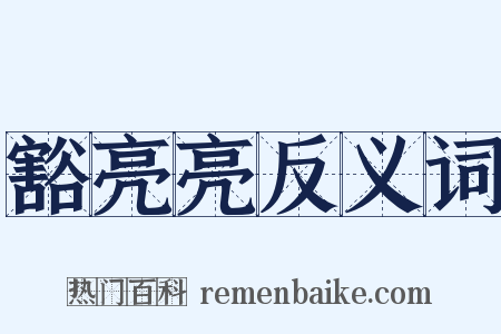豁亮亮反义词是什么意思的图片